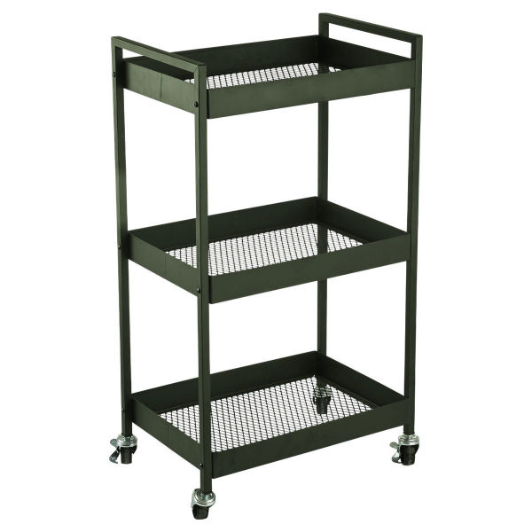 Τρόλεϊ/Ραφιέρα 3 Θέσεων (43.5x30.5x79.5) Estia Modus Olive