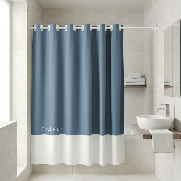 Κουρτίνα Μπάνιου (180x194) Με Τρουκς Estia Opal Blue 02-40307