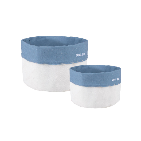 Καλάθια Αποθήκευσης (Σετ 2τμχ) Estia Opal Blue 02-41199
