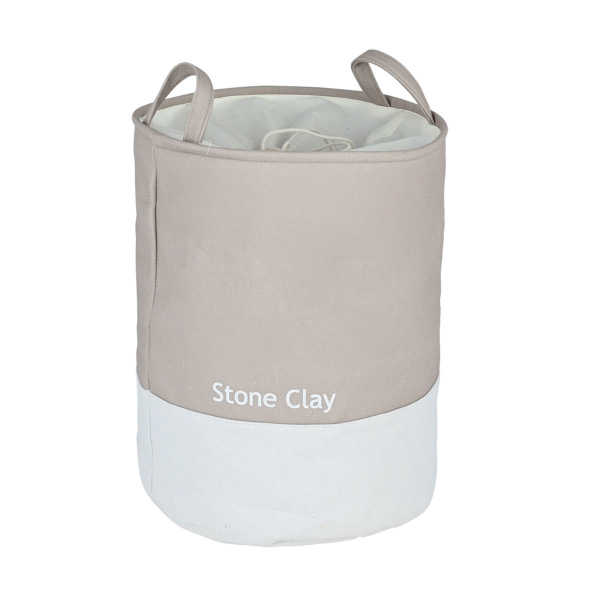 Καλάθι Απλύτων (Φ35x50) Estia Stone Clay 02-41212