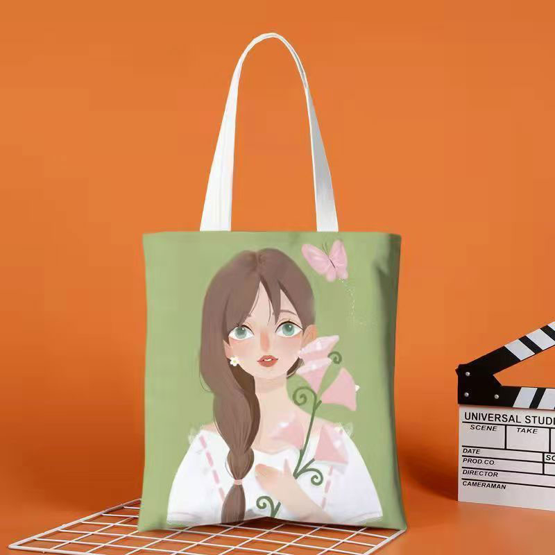 Tote Bag (33x3x38) Amber 2049-3 Girl With Butterfly