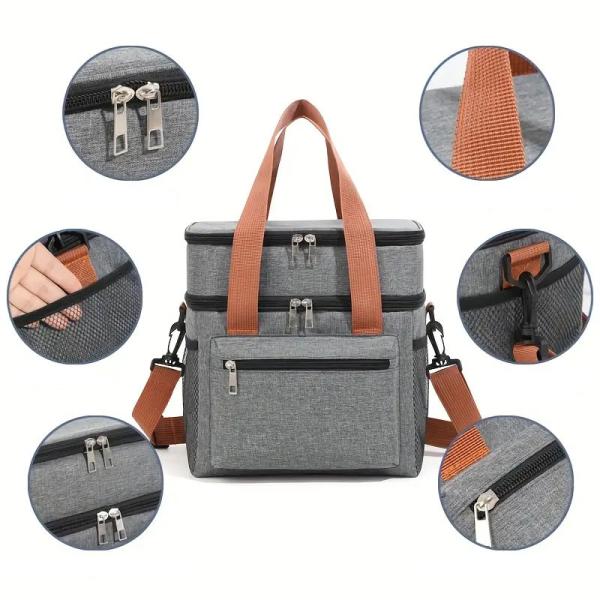 Ισοθερμική Τσάντα Φαγητού 12lt Amber 3014-3 Grey
