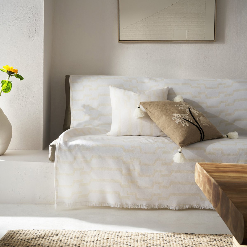 Ριχτάρι Καναπέ Τετραθέσιου (180x350) Gofis Home Clover Polar White 558/16