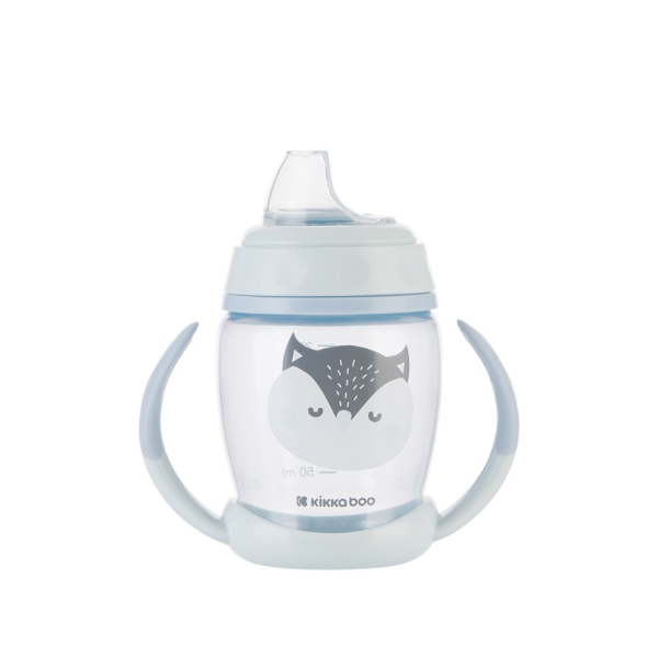 Ποτήρι Εκπαιδευτικό 200ml Kikka Boo Happy Face Blue