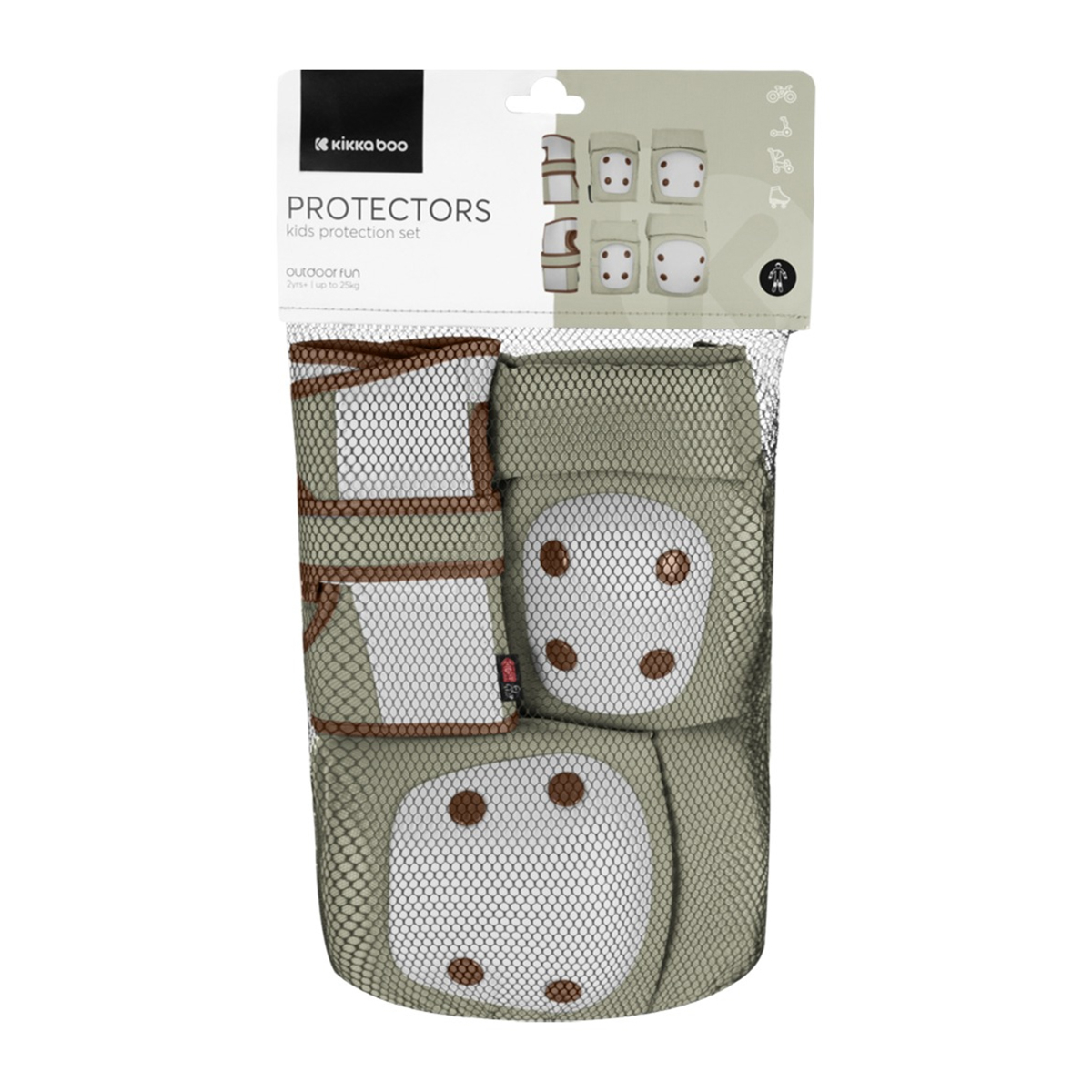 Σετ Προστατευτικά για Πατίνια - Τρίκυκλα Kikka Boo Army Green Home Παιχνίδια Παιδικά Κράνη Spitishop