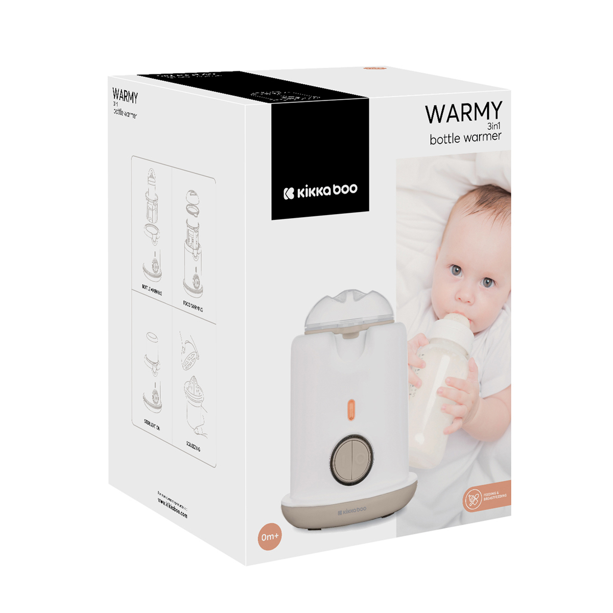 Θερμαντήρας Μπιμπερό Τροφής Kikka Boo 3 In 1 Warmy Beige Home Βρεφικά Spitishop