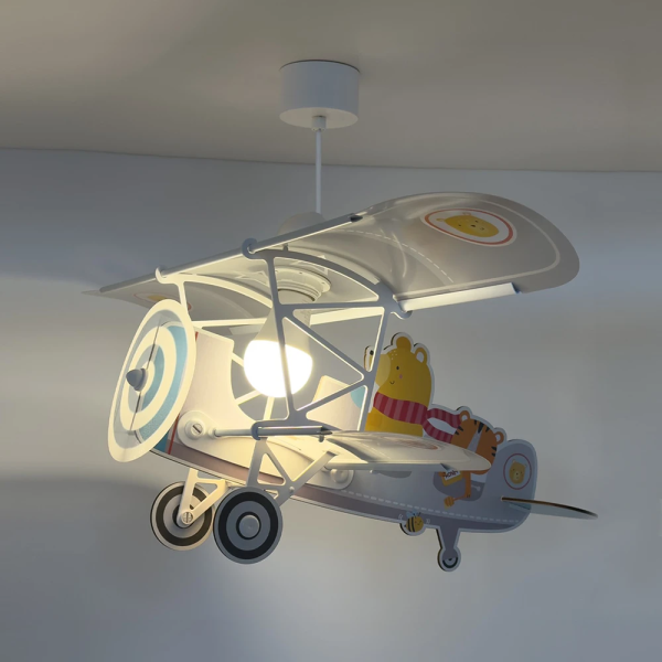 Παιδικό Φωτιστικό Οροφής Μονόφωτο Ango Little Plane Teddy 54522