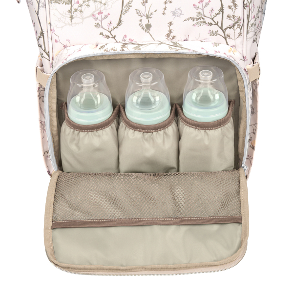 Τσάντα Αλλαξιέρα Backpack (30x24x45) Kikka Boo Siena Luxe Secret Garden Beige