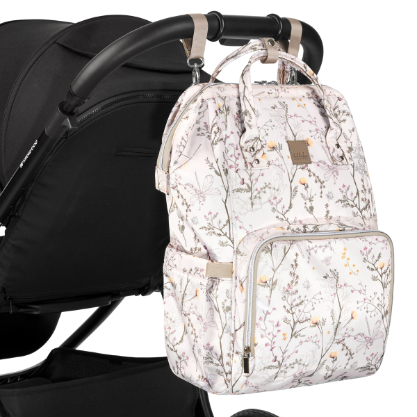 Τσάντα Αλλαξιέρα Backpack (30x24x45) Kikka Boo Siena Luxe Secret Garden Beige