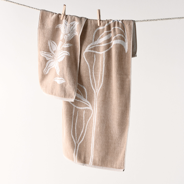 Πετσέτα Προσώπου (50x100) Kentia Stylish Kikeko 13 Mocca 500gsm