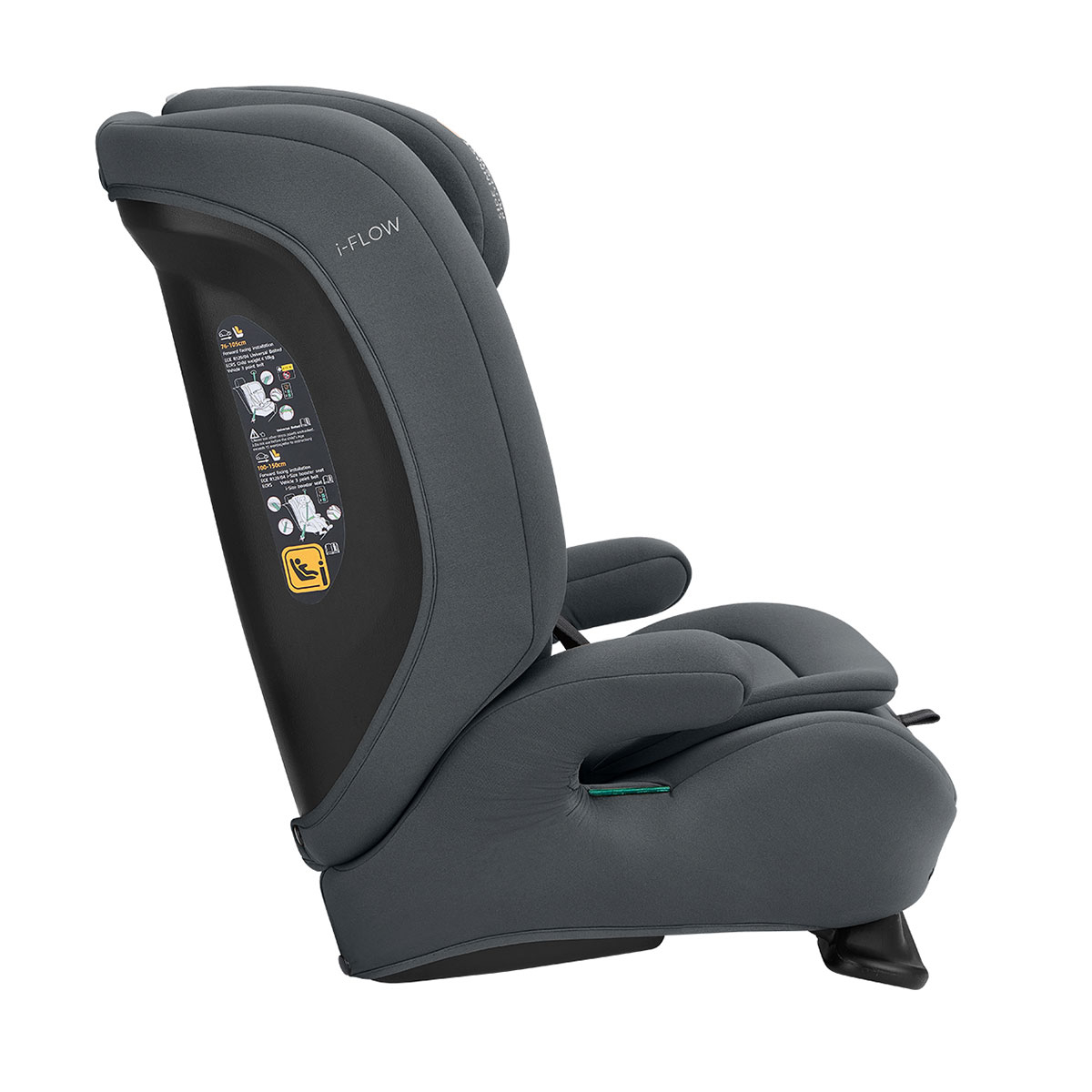 Κάθισμα Αυτοκινήτου Isofix (76-150Εκ Ύψος) Kikka Boo I-Flow I-Size Grey Home Βρεφικά Καθίσματα Spitishop