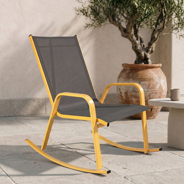 Καρέκλα Εξωτερικού Χώρου Κουνιστή (95x61x97) Spitishop Rock Yellow