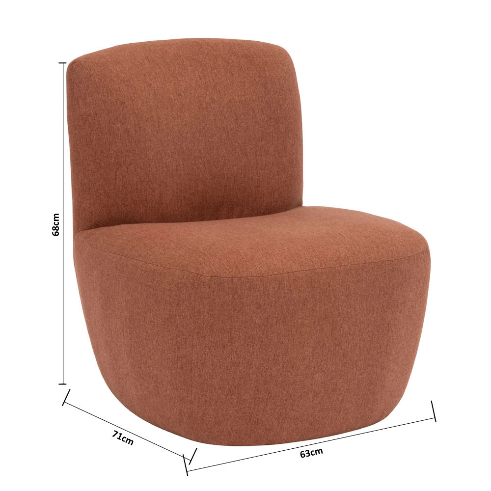 Πολυθρόνα (63X71X68) A-S Leone Terracotta 202214D Home Έπιπλα Σαλονιού Πολυθρόνες Spitishop