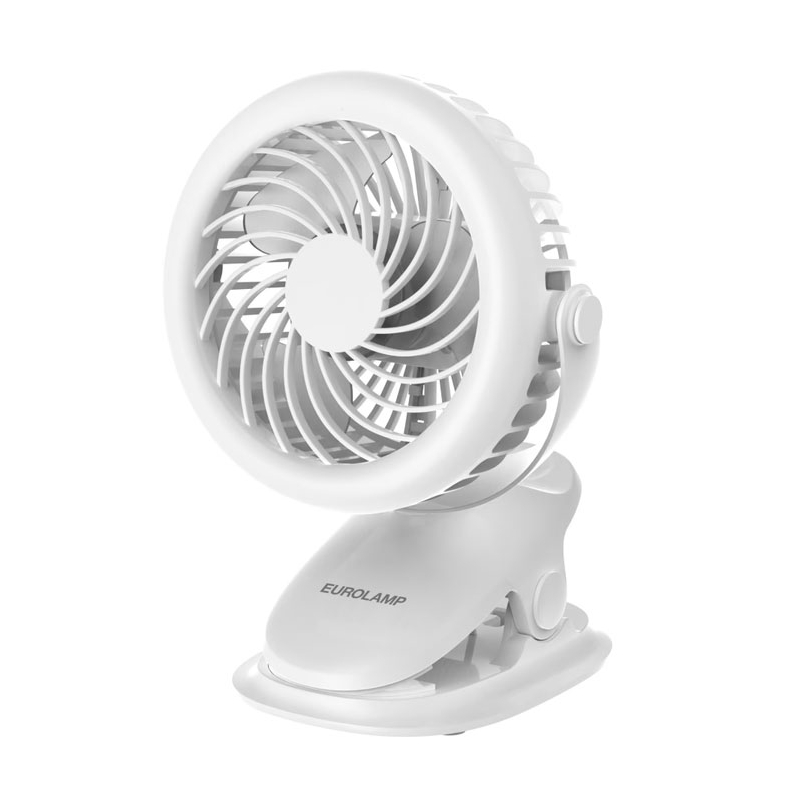 Ανεμιστήρας Επιτραπέζιος Με Κλιπ USB 6W Eurolamp 300-20562