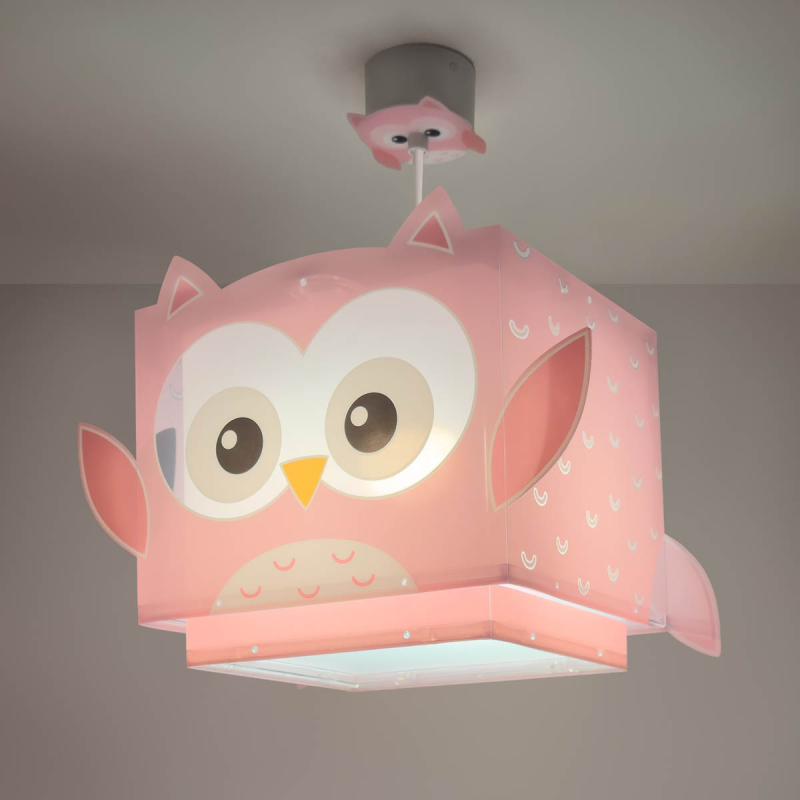 Παιδικό Φωτιστικό Οροφής Μονόφωτο Ango Little Owl Pink 64482M