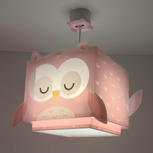 Παιδικό Φωτιστικό Οροφής Μονόφωτο Ango Little Owl Pink 64482M