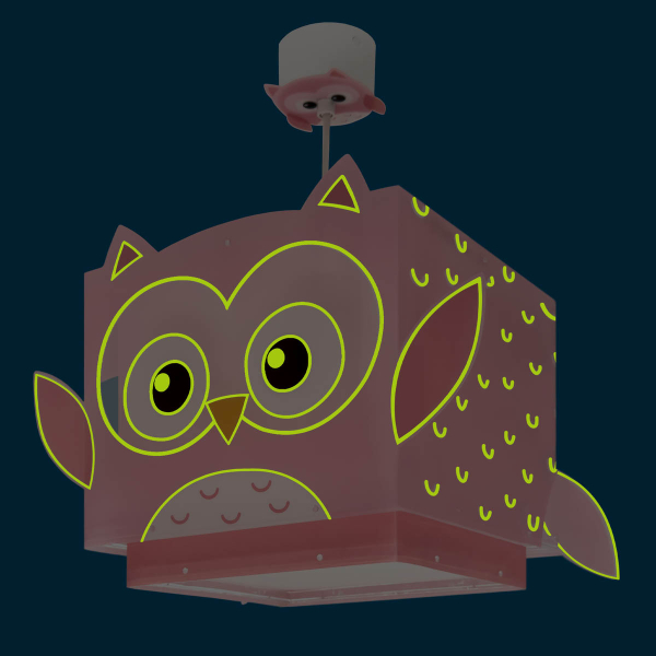 Παιδικό Φωτιστικό Οροφής Μονόφωτο Ango Little Owl Pink 64482M