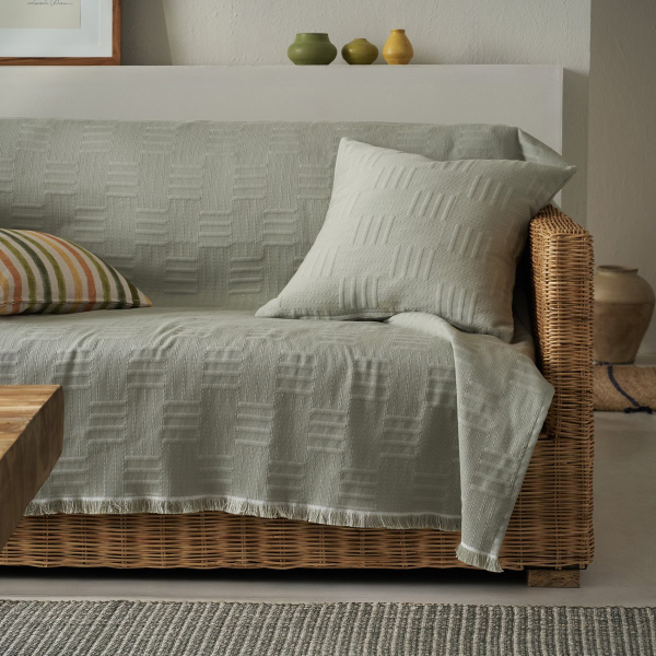 Ριχτάρι Καναπέ Διθέσιου (180x250) Gofis Home Calyra Smoke Green 654/07