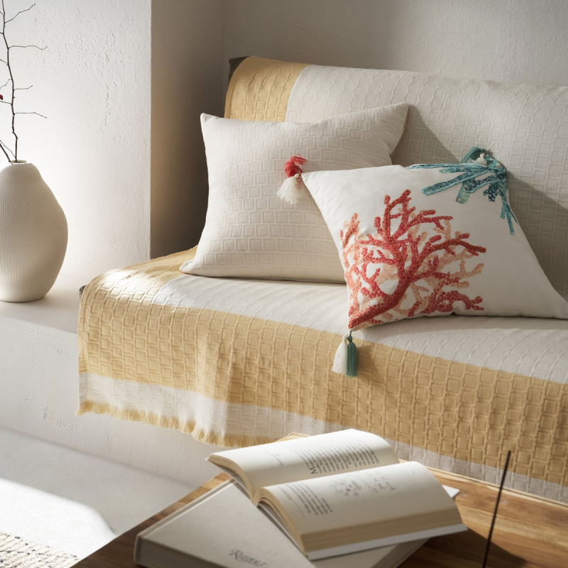 Ριχτάρι Καναπέ Τετραθέσιου (180x350) Gofis Home Solenne Sun Yellow 591/04