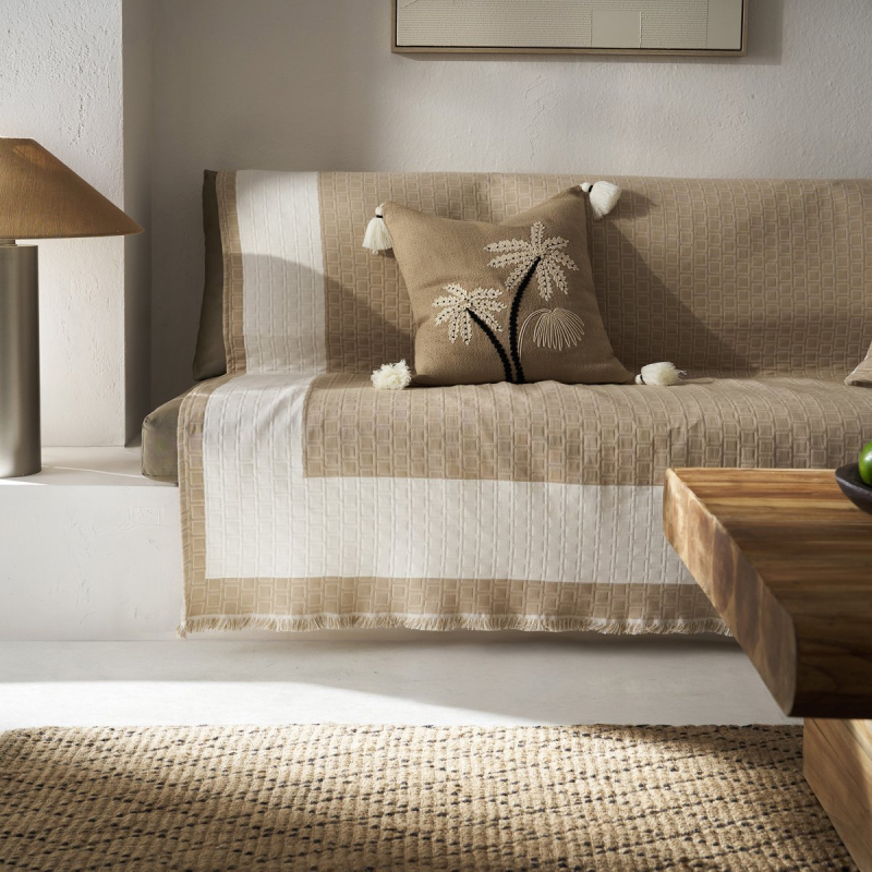 Ριχτάρι Καναπέ Διθέσιου (180x250) Gofis Home Solenne Almond Beige 591/06