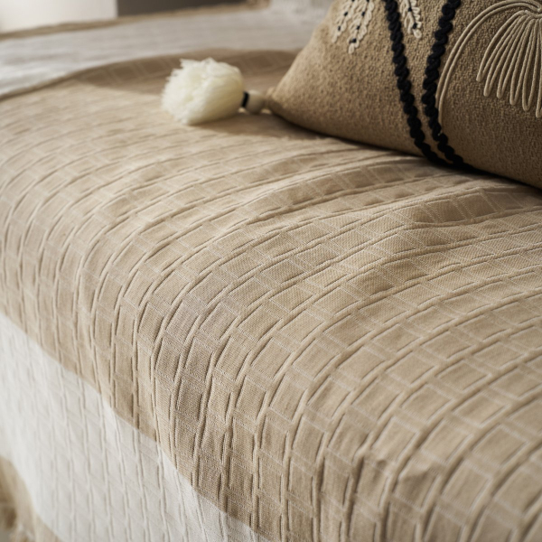 Ριχτάρι Καναπέ Διθέσιου (180x250) Gofis Home Solenne Almond Beige 591/06