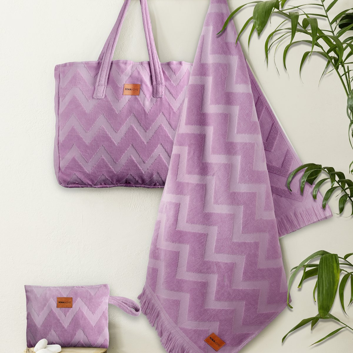 Νεσεσέρ Παραλίας (23X32) Nima Vida Purple Home Οργάνωση & Αποθήκευση Είδη Ταξιδίου Spitishop