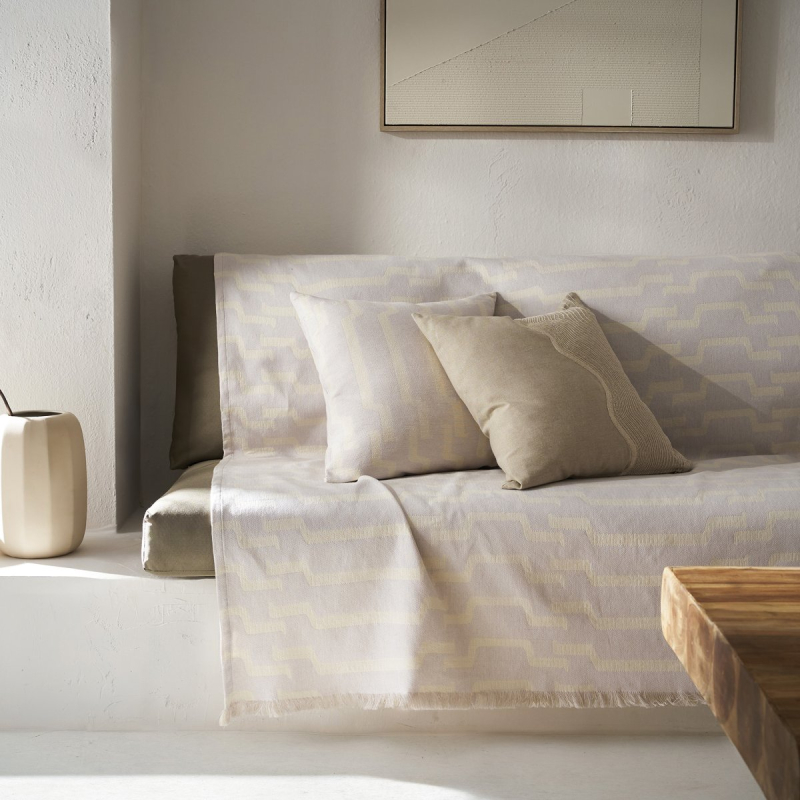 Ριχτάρι Πολυθρόνας (180x180) Gofis Home Clover Silver Grey 558/19