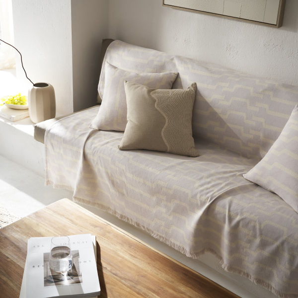 Ριχτάρι Καναπέ Τετραθέσιου (180x350) Gofis Home Clover Silver Grey 558/19