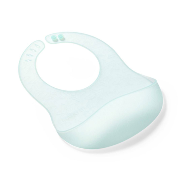 Σαλιάρα Σιλικόνης 6+ Μηνών (21x26) BabyOno Turquoise BN1598/01