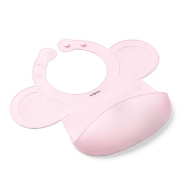 Σαλιάρα Σιλικόνης 6+ Μηνών (21x26) BabyOno Pink BN1639/02