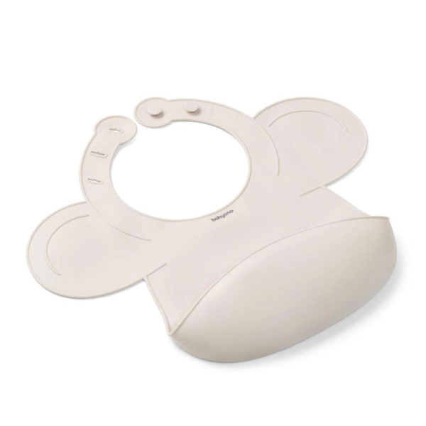 Σαλιάρα Σιλικόνης 6+ Μηνών (21x26) BabyOno Beige BN1639/04