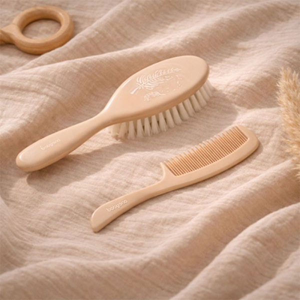 Βρεφικό Σετ Βούρτσα + Χτένα BabyOno Beige BN569/05