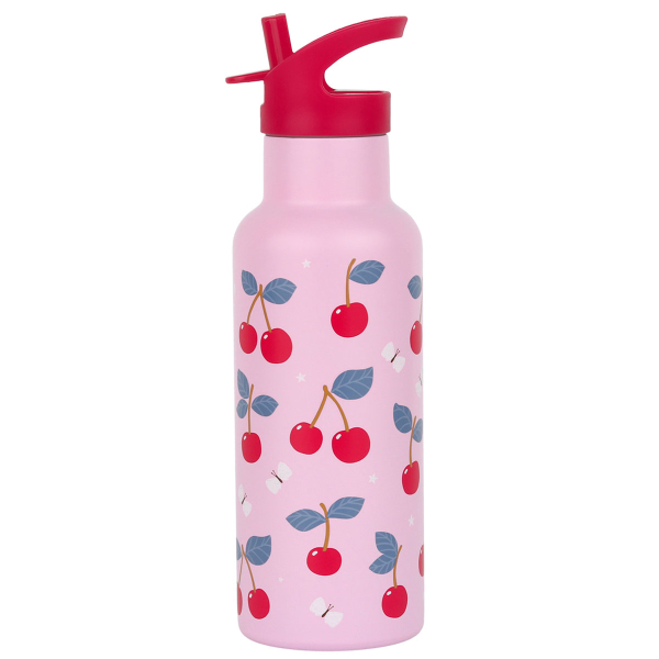 Παγούρι - Θερμός 500ml Με Καλαμάκι Α Little Lovely Company Cherries DBSXCH92