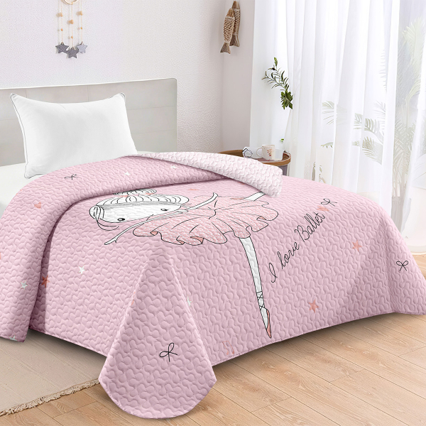 Κουβερλί Μονό 2 Όψεων (160x220) AdamHome Dancer 410