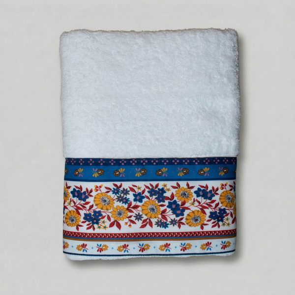 Πετσέτα Σώματος (80x150) White Fabric Loretta White 600gsm