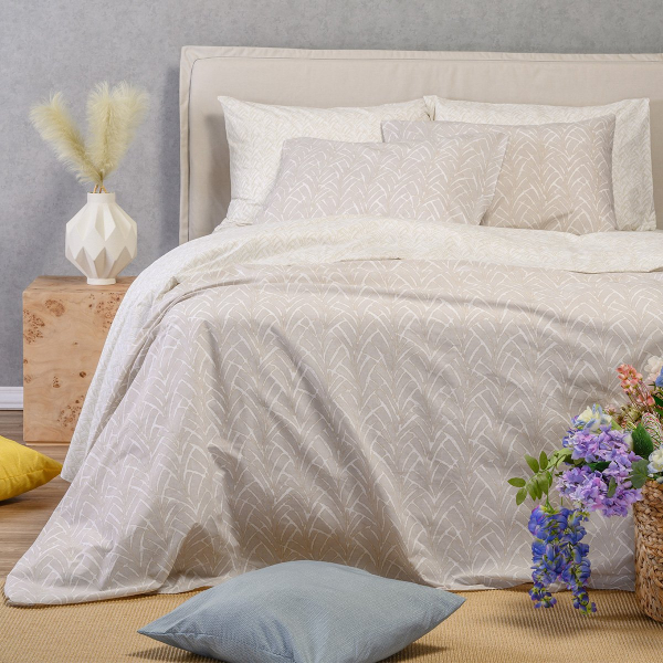 Παπλωματοθήκη Υπέρδιπλη (225x245) 2 Όψεων Melinen Ultra Line Melinen Coral L.Grey