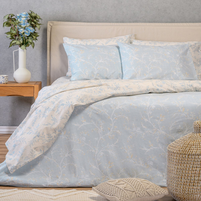 Παπλωματοθήκη Μονή (165x245) 2 Όψεων Melinen Casual Line Sienna Blue