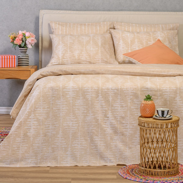 Παπλωματοθήκη Υπέρδιπλη (225x245) 2 Όψεων Melinen Casual Line Kai Beige