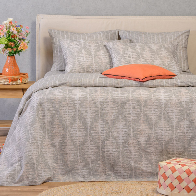 Παπλωματοθήκη Υπέρδιπλη (225x245) 2 Όψεων Melinen Casual Line Kai Grey