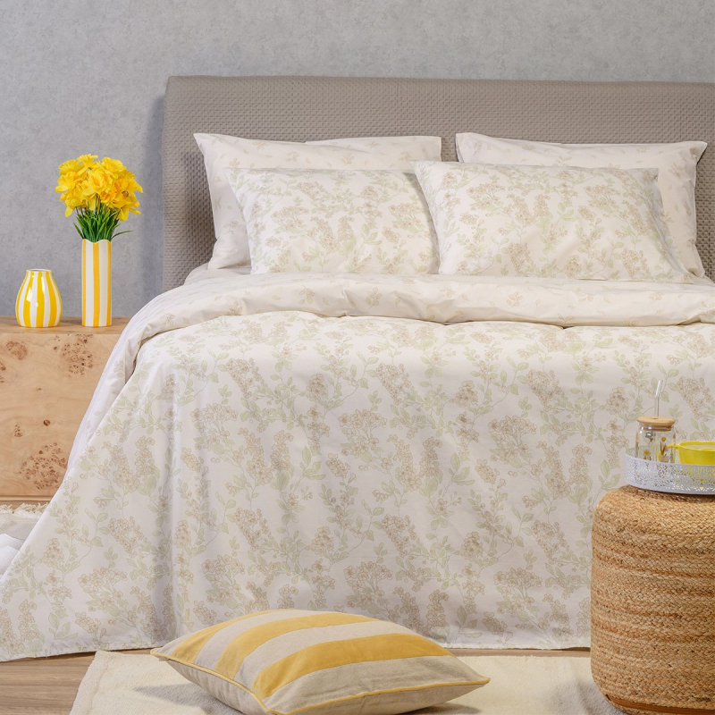 Παπλωματοθήκη Υπέρδιπλη (225x245) 2 Όψεων Melinen Casual Line Rea Beige