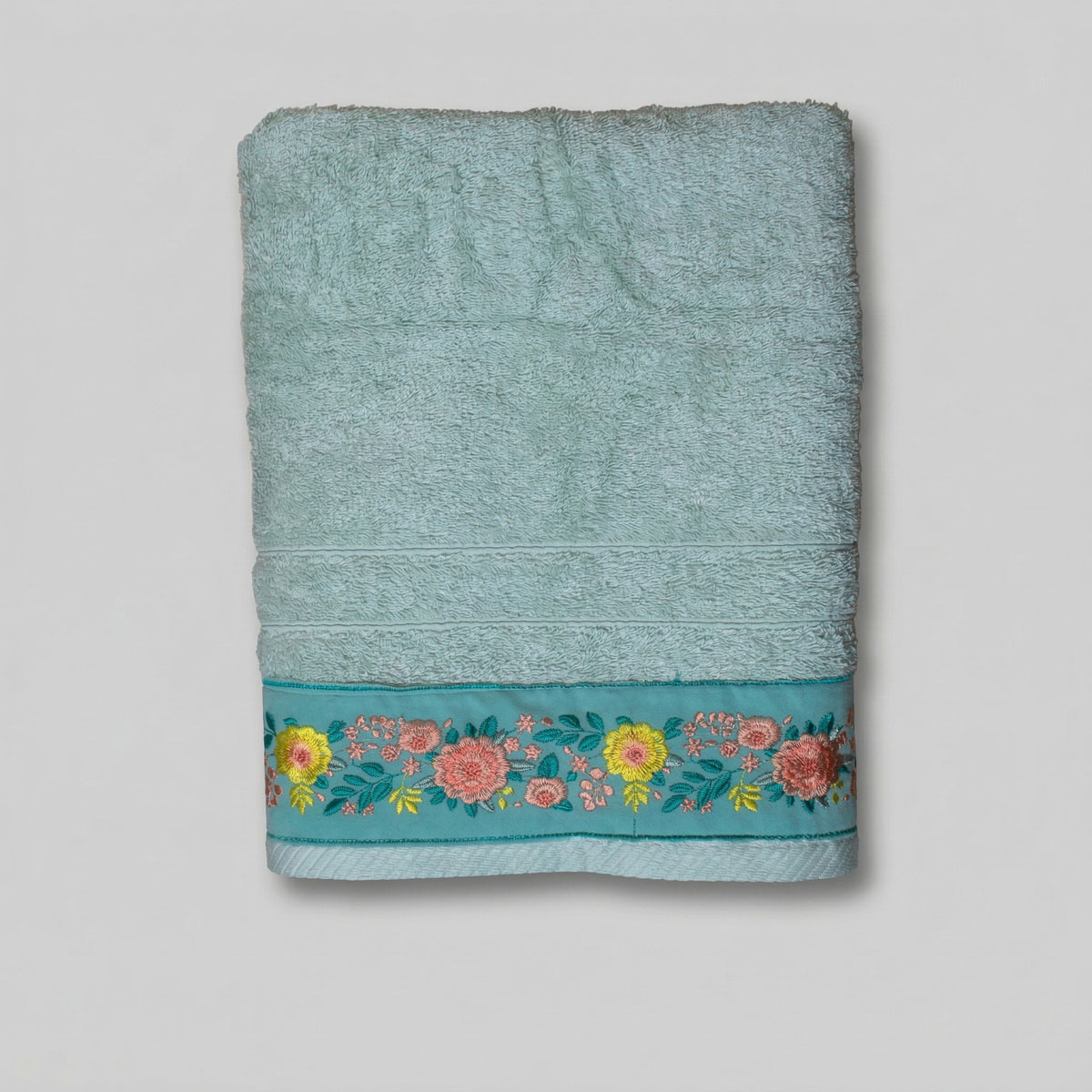 Πετσέτα Χεριών (30X50) White Fabric Sabinne Green 600Gsm Home Λευκά Είδη Μπάνιου Πετσέτες Spitishop