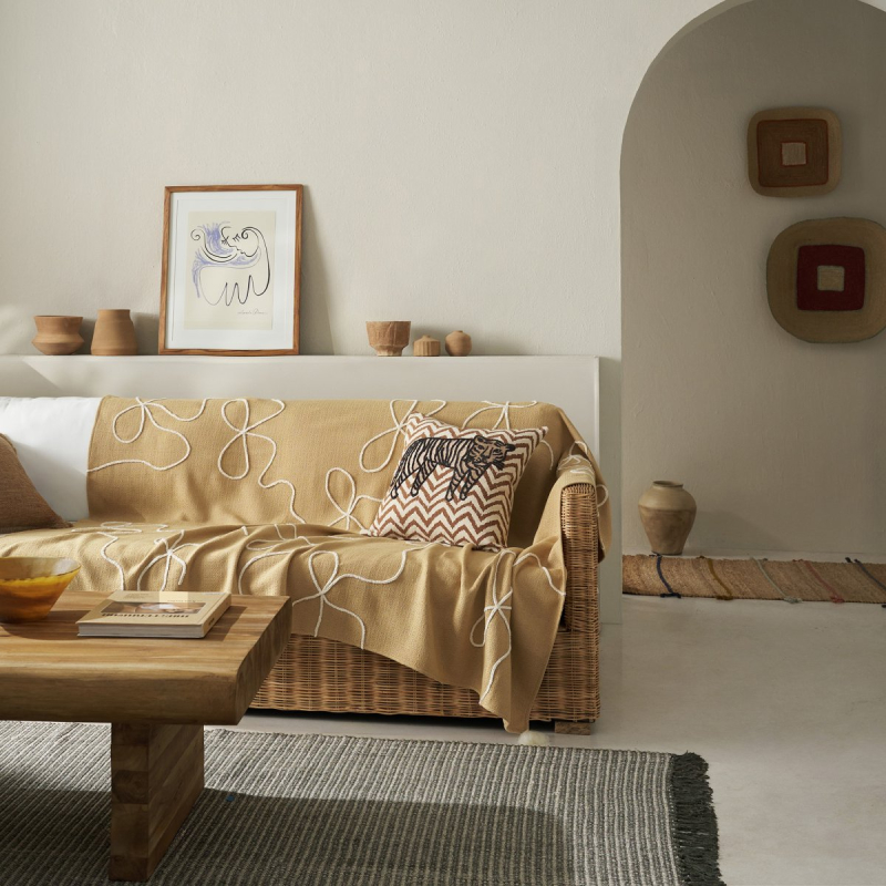 Διακοσμητικό Ριχτάρι (140x180) Gofis Home Elowen Warm Beige 505/06