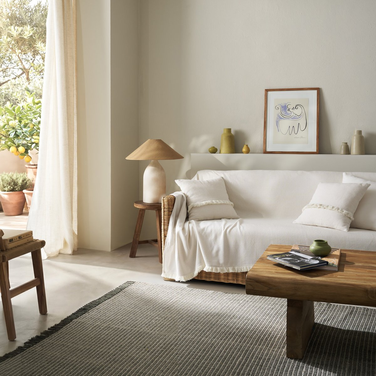 Ριχτάρι Πολυθρόνας (180X180) Gofis Home Odessa Off White 533 05 Λευκά Είδη Σαλονιού Ριχτάρια Καναπέ Spitishop