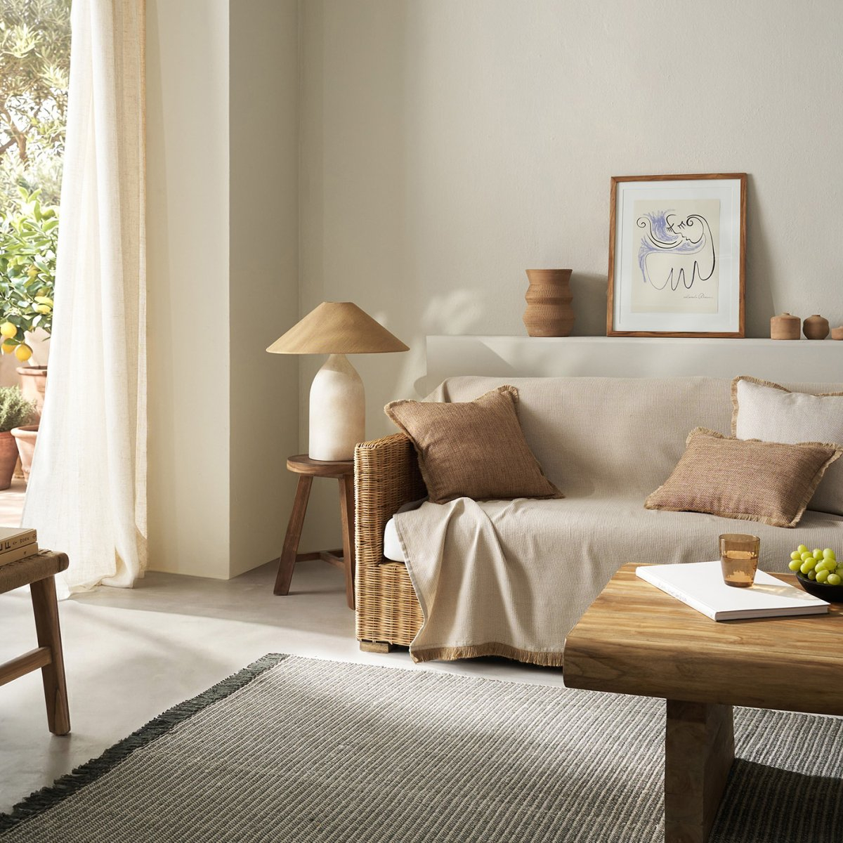 Ριχτάρι Πολυθρόνας (180X180) Gofis Home Odessa Hemp Beige 533 06 Λευκά Είδη Σαλονιού Ριχτάρια Καναπέ Spitishop