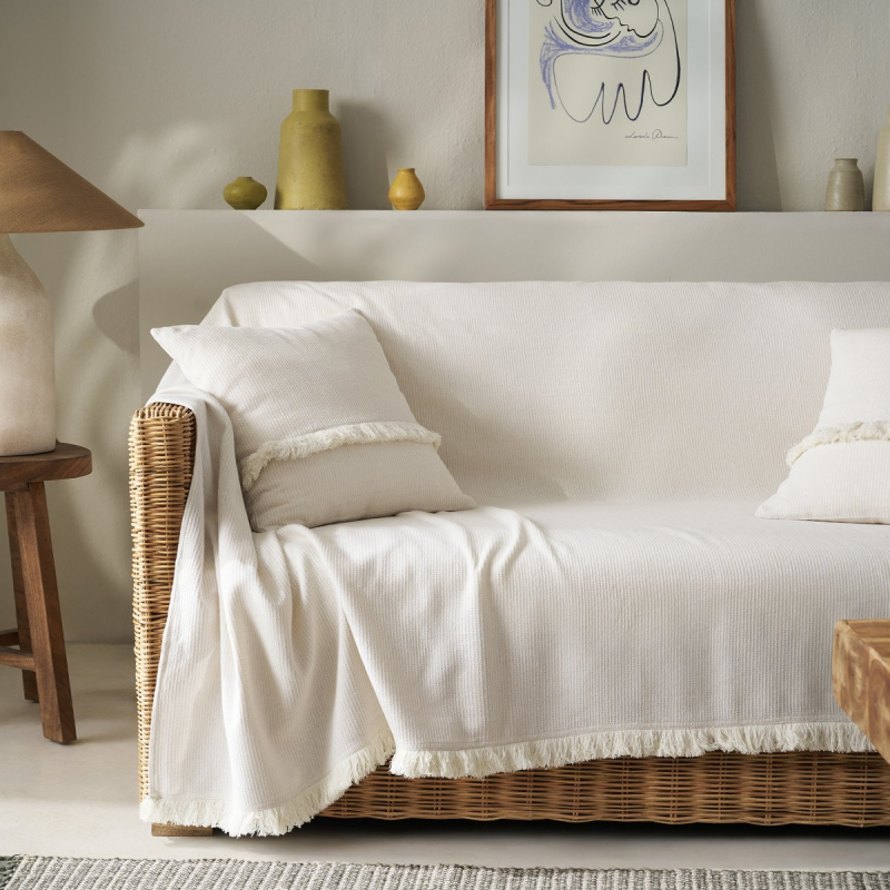 Ριχτάρι Καναπέ Διθέσιου (180x250) Gofis Home Odessa Off White 533/05