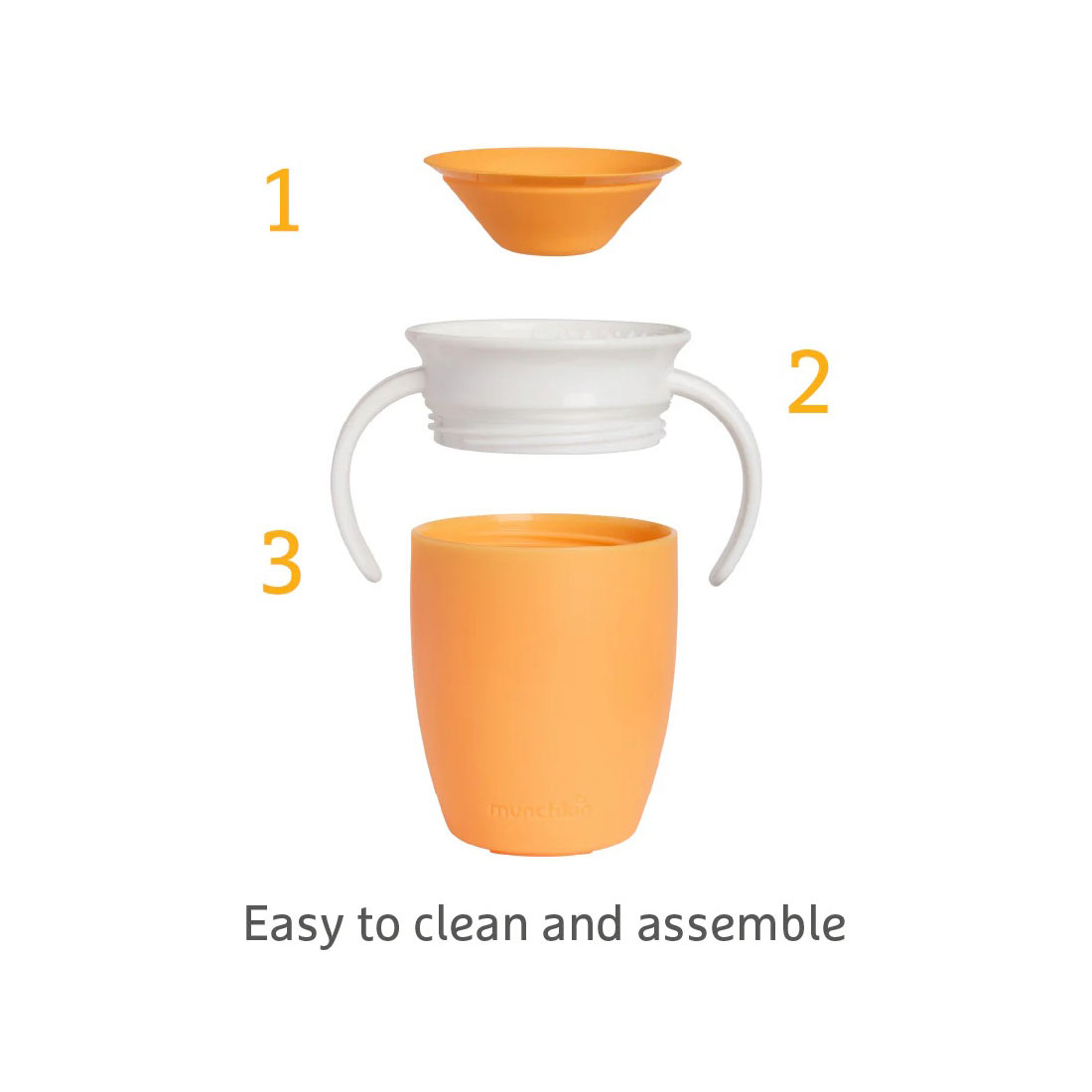 Ποτήρι Εκπαιδευτικό 207Ml Munchkin Miracle 360 Orange Home Παιδικά Είδη Φαγητού & Αξεσουάρ Σερβιρίσματος Spitishop