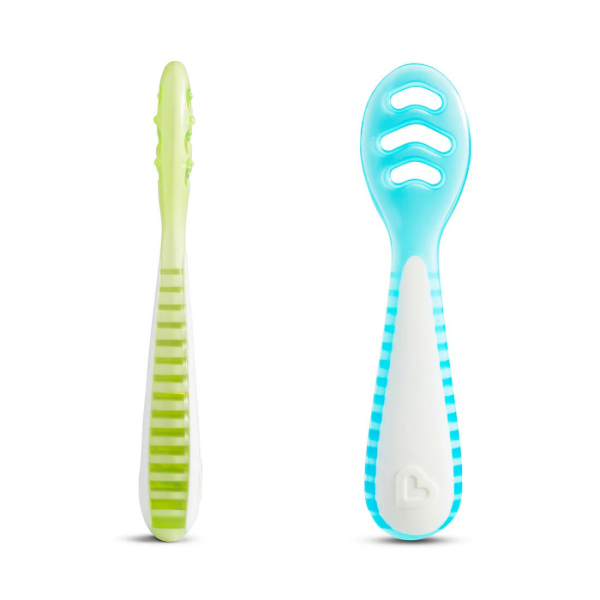 Κουτάλια Φαγητού (Σετ 3τμχ) Munchkin Gentle Dip Blue-Green