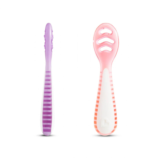 Κουτάλια Φαγητού (Σετ 3τμχ) Munchkin Gentle Dip Pink-Purple