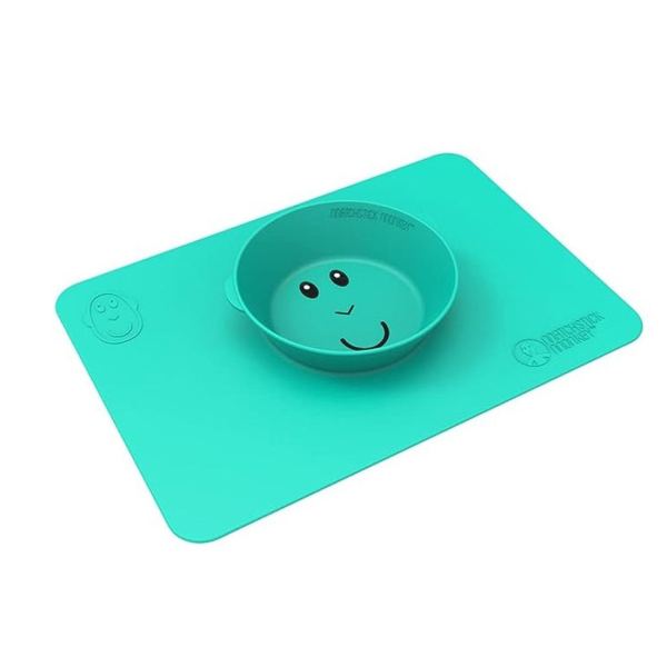 Δίσκος Εκπαίδευσης Φαγητού Matchstick Monkey Anti-Slip Bowl Green