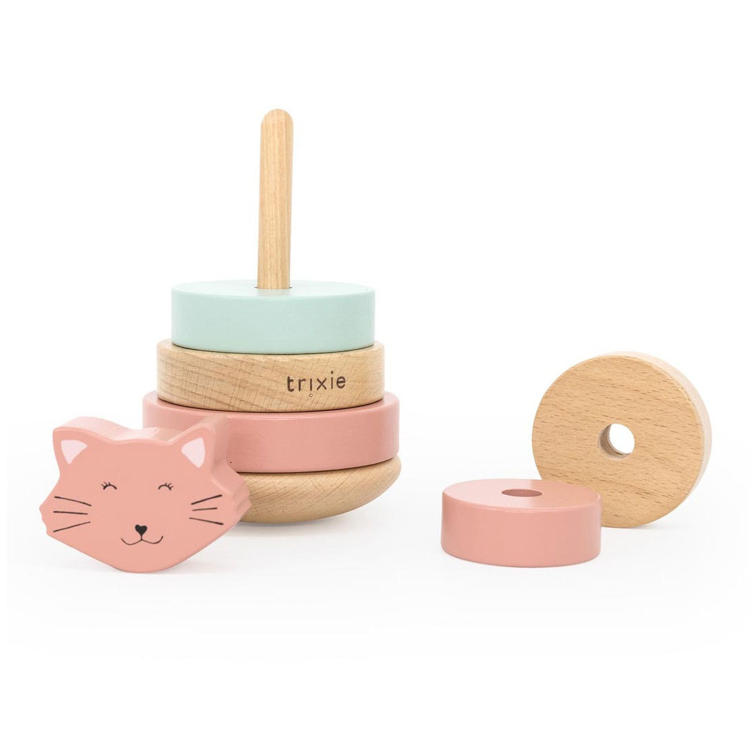 Ξύλινη Πυραμίδα Στοίβαξης (Φ10X18) Trixie Mrs Cat Home Παιχνίδια Ξύλινα Spitishop